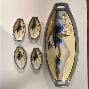 Hand painted Japanese sushi set